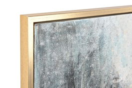 DKD Home Decor Cuadro Abstracto Lienzo y Ps Azul Blanco 131 x 4 x 131 cm