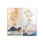 DKD Home Decor Cuadro Aluminio MDF Hojas Montaña (Pack de 2)