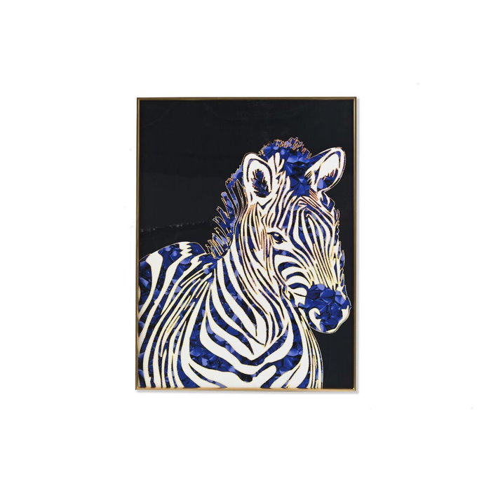 DKD Home Decor Cuadro Cebra Porcelánico Multicolor 60x80 cm DKD Home Decor Cuadro Cebra Porcelánico Multicolor 60x80 cm