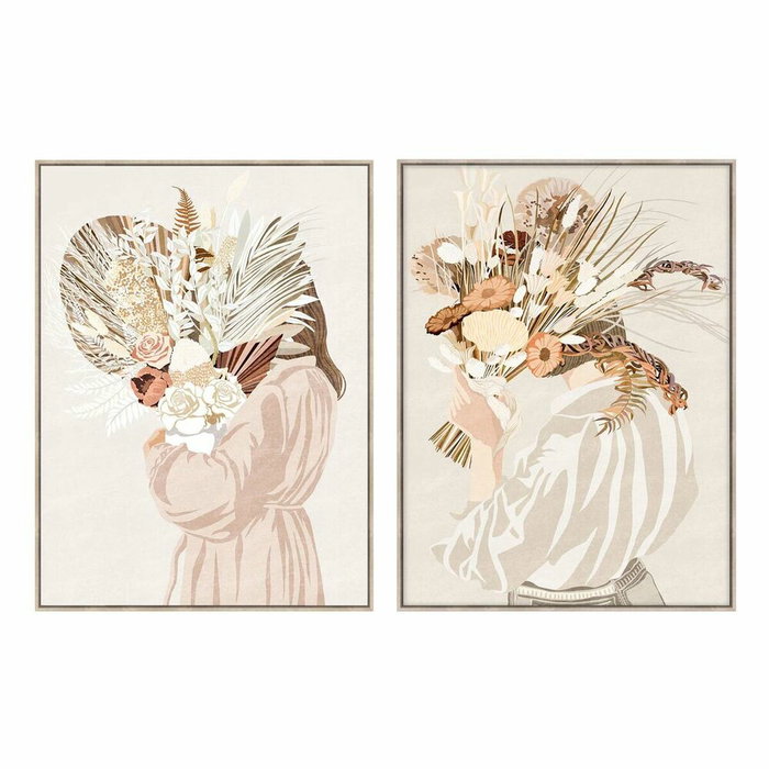 DKD Home Decor Cuadro Beige Multicolor 4 x 120 x 90 cm (2 Unidades) Lienzo PS DKD Home Decor Cuadro Beige Multicolor 4 x 120 x 90 cm (2 Unidades) Lienzo PS