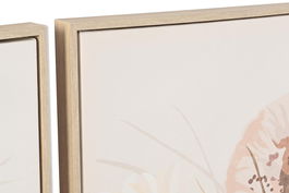 DKD Home Decor Cuadro Beige Marron 100 x 100 cm (2 Unidades) Ps Lienzo