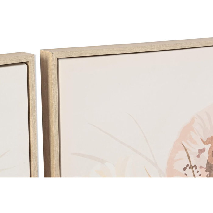 DKD Home Decor Set de 2 Cuadros Enmarcados Ramo 100x100 cm beige, marrón y naranja DKD Home Decor Set de 2 Cuadros Enmarcados Ramo 100x100 cm beige, marrón y naranja