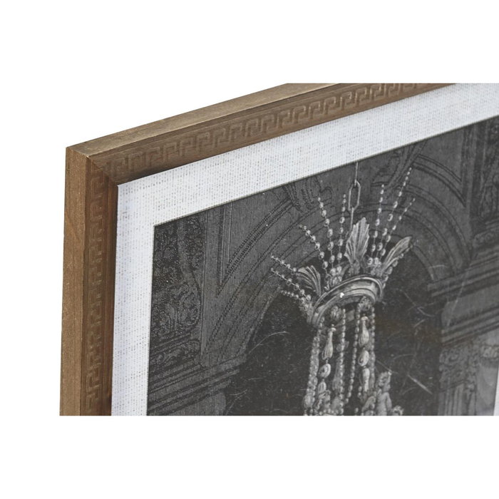 DKD Home Decor Cuadro de Cristal Abeto con Lámpara, 50x70 cm, Surtido de 2 unidades