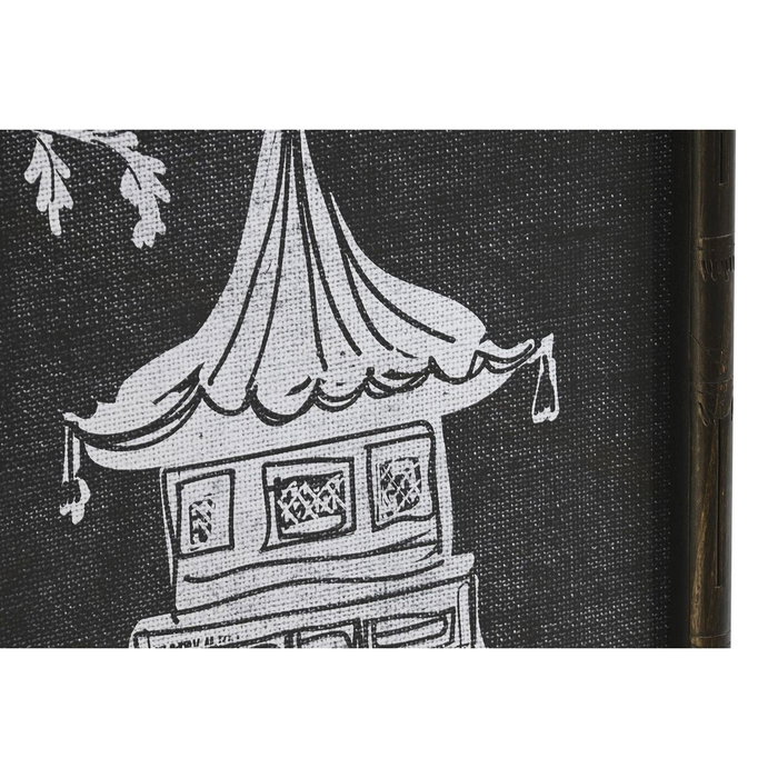 DKD Home Decor Set de 2 Cuadros de Cristal y Bambú Estilo Oriental