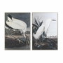 DKD Home Decor Set de 2 Cuadros Enmarcados de Garza, 83x4x123 cm