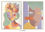 DKD Home Decor Cuadro Multicolor Mujer 4 x 93 x 63 cm (2 Unidades)