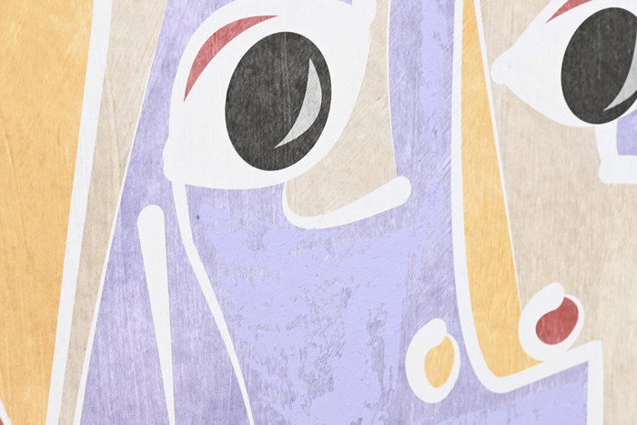 DKD Home Decor Cuadro Decorativo Abstracto Multicolor 83 x 83 cm (2 Unidades)