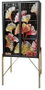 DKD Home Decor Decoracion Pared Tropical Set 3 Piezas Amarillo Rosa Metal Cristal Hojas 122 x 122 x 3 cm