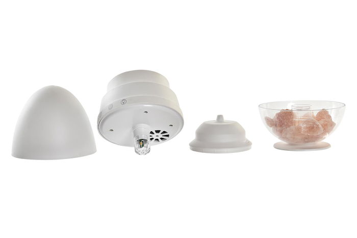 DKD Home Decor Difusor Aroma Blanco Transparente Rosa Led Pp Sal 300 ml 13.5 x 19 x 13.5 cm