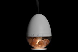 DKD Home Decor Difusor Aroma Blanco Transparente Rosa Led Pp Sal 300 ml 13.5 x 19 x 13.5 cm