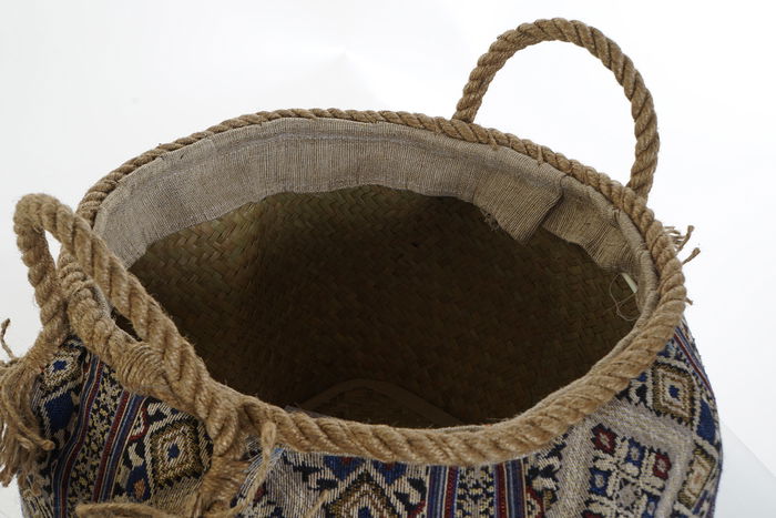DKD Home Decor Cesta Boho Multicolor 30 x 30 x 30 cm (2 Unidades) Fibra Algodón DKD Home Decor Cesta Boho Multicolor 30 x 30 x 30 cm (2 Unidades) Fibra Algodón
