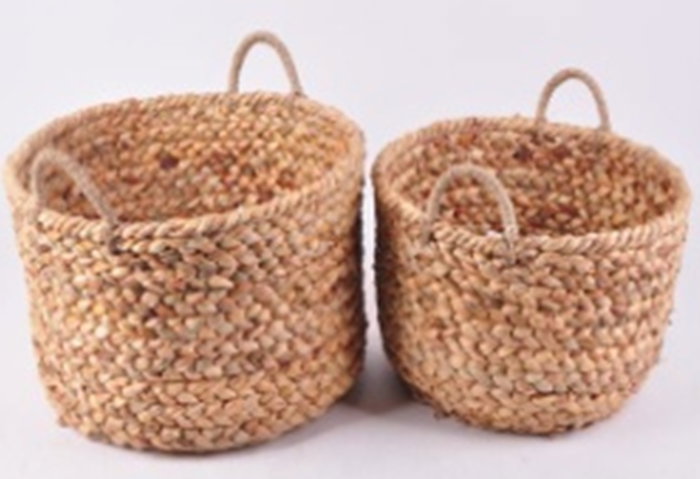 DKD Home Decor Cesta Balines Marron Junco Set de 2 51 x 30 x 51 cm Hecho a Mano Reciclable DKD Home Decor Cesta Balines Marron Junco Set de 2 51 x 30 x 51 cm Hecho a Mano Reciclable