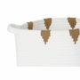 DKD Home Decor Set de 3 Cestas de Algodón 34x34x40 cm