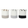 DKD Home Decor Set de 3 Cestas de Algodón 34x34x40 cm