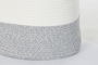 DKD Home Decor Cesta Boho Algodon Blanco Mostaza Negro Gris 34 x 40 x 34 cm (3 Unidades)
