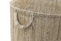 DKD Home Decor Set de 2 Cestas de Yute y Metal con Tapa, 51x51x48 cm, Marrón Natural