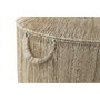 DKD Home Decor Set de 2 Cestas de Yute y Metal con Tapa, 51x51x48 cm, Marrón Natural