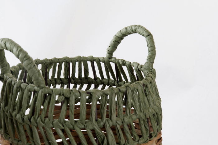 DKD Home Decor Cesta Balines Natural Verde Ratan Set de 2 Piezas 33 x 40 x 33 cm DKD Home Decor Cesta Balines Natural Verde Ratan Set de 2 Piezas 33 x 40 x 33 cm