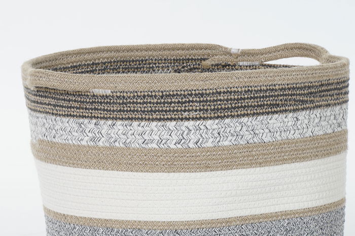 DKD Home Decor Cesta Boho Gris Natural Algodón Yute Set de 2 40 x 40 x 40 cm DKD Home Decor Cesta Boho Gris Natural Algodón Yute Set de 2 40 x 40 x 40 cm