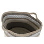 DKD Home Decor Set de 2 Cestas de Algodón y Yute Gris, Natural y Blanco