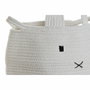 DKD Home Decor Set de 2 Cestas de Ropa de Algodón Blanco