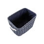 DKD Home Decor Set de 3 Cestas de Poliéster Azul Marino y Blanco