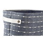 DKD Home Decor Set de 3 Cestas de Poliéster Azul Marino y Blanco