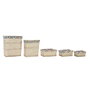 Cesta Balines DKD Home Decor Multicolor Natural 35 x 56 x 47 cm Set de 5