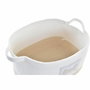 DKD Home Decor Set de 2 Cestas de Algodón Blanco 43x30x23 cm