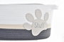 DKD Home Decor Set de 3 Cestas de Algodón 60x31x25 cm - Blanco, Gris oscuro y Crema
