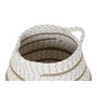 DKD Home Decor Set de 2 Cestas de Algodón y Yute Surtidas