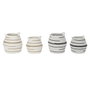 DKD Home Decor Set de 2 Cestas de Algodón y Yute Surtidas