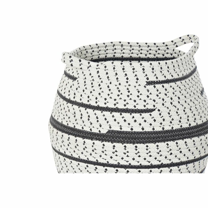 DKD Home Decor Set de 2 Cestas de Algodón y Yute Surtidas
