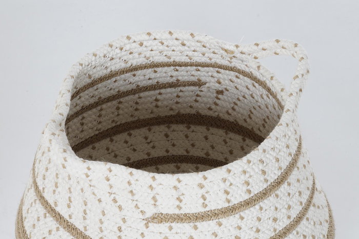 DKD Home Decor Cesta Boho Marron Gris Algodon Yute 40 x 40 x 40 cm Set de 2 DKD Home Decor Cesta Boho Marron Gris Algodon Yute 40 x 40 x 40 cm Set de 2