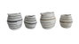 DKD Home Decor Set de 2 Cestas de Algodón y Yute Surtidas