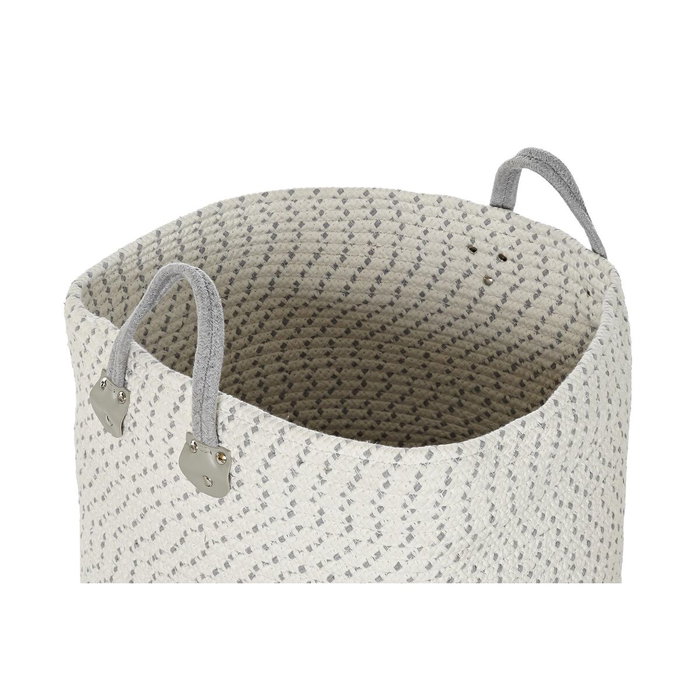 DKD Home Decor Set de 2 Cestas de Algodón Surtidas 40x40x52 cm
