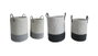DKD Home Decor Set de 2 Cestas de Algodón Surtidas 40x40x52 cm