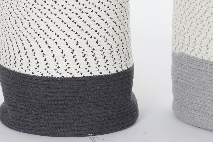 DKD Home Decor Cesta Atlantico Gris Oscuro Gris Claro Set de 2 (40 x 52 x 40 cm) DKD Home Decor Cesta Atlantico Gris Oscuro Gris Claro Set de 2 (40 x 52 x 40 cm)