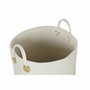 DKD Home Decor Set de 2 Cestas de Algodón y Fibra 40x40x52 cm