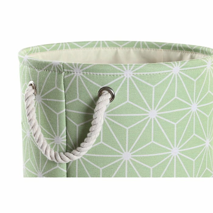 DKD Home Decor Set de 3 Cestas Geométricas Verde y Beige DKD Home Decor Set de 3 Cestas Geométricas Verde y Beige