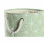 DKD Home Decor Set de 3 Cestas Geométricas Verde y Beige