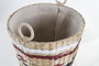 DKD Home Decor Cesta Colonial Natural Granate y Negro Blanco Fibra Poliester Set de 3 Piezas 38 x 36 x 38 cm