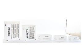 DKD Home Decor Cesta de Ropa Blanca Negra Beige Set de 5 Piezas 30 x 56 x 40 cm