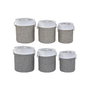 DKD Home Decor Set de 3 Cestas de Poliéster 40x40x49 cm Surtido