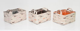 DKD Home Decor Set de 3 Cestas Pinceladas en Poliéster