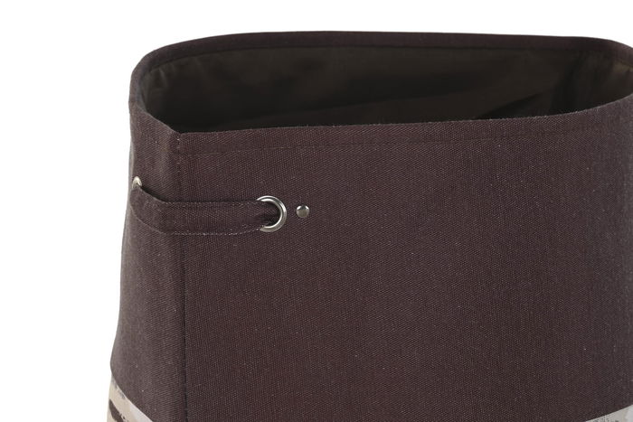 DKD Home Decor Cesta Ropa Basicos Gris Burdeos 40 x 60 x 40 cm (3 Unidades)