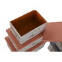 DKD Home Decor Set de 3 Cajas Organizadoras Pinceladas en Poliéster