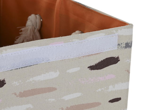 DKD Home Decor Cesta Ropa Basicos Gris Burdeos Poliester 36 x 55 x 36 cm (3 Unidades)