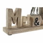 DKD Home Decor Decoración Mango y Aluminio MR & MRS