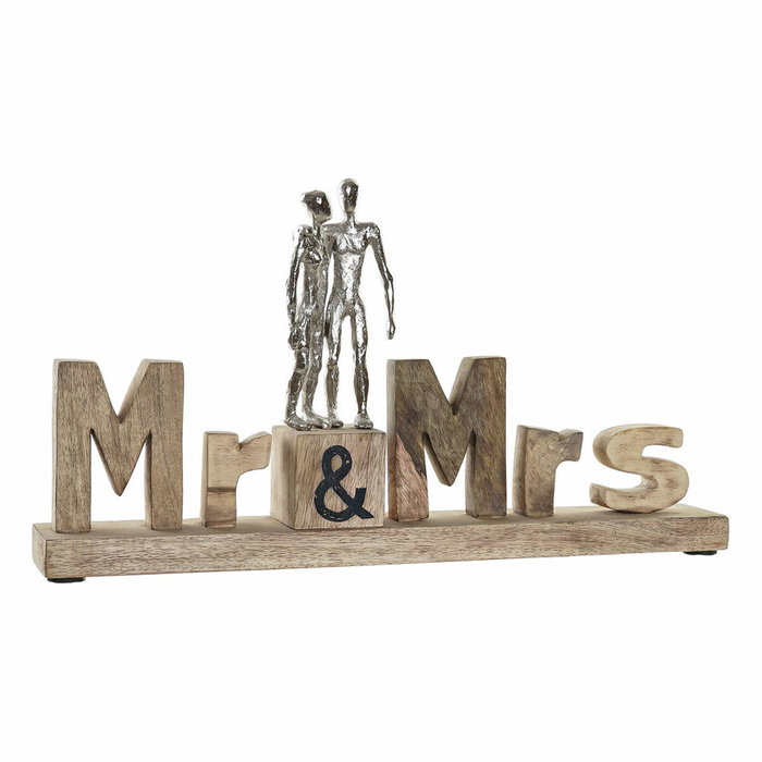 DKD Home Decor Decoración Mango y Aluminio MR & MRS